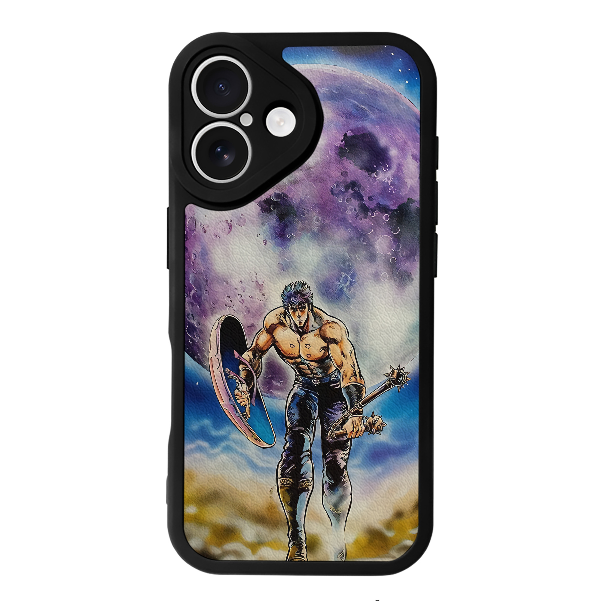 （画像用） 北斗の拳 Fist of the North Star 【iPhone 16シリーズ対応】シリコンスマホケース（レザー調） 材質：シリコン